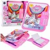 Dienoraščio užrašinė Code Unicorn, balso įrašymo ir viktorinos melodijos, rožinė