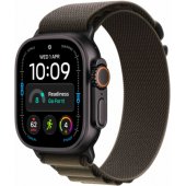 49 mm tamsiai alyvuogių spalvos Alpine Loop, juoda titano apdaila, didelis