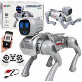 AI Robot Dog – Remote Controlled (RC/ Bluetooth/ App), Programmable, Sil