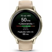 Venu 4 41mm Lunar Gold Light Sand Leather Band 010-03013-03