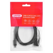Kabelis USB-C (kištukas) - USB-A (lizdas) 10Gbps 60W 1 m Juodas