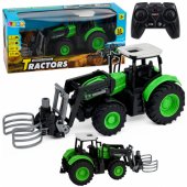 RC Tractor with Bale Gripper Remote Controlled Lights Green 1:24
