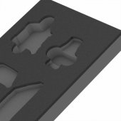Wera 9840 putplasčio įdėklas L formos raktų rinkiniui 1 (juodas/ pilkas, Tool Rebel darbui