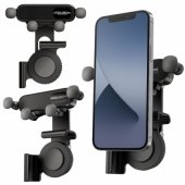 Automobilinis telefono laikiklis, tvirtinamas prie centrinio skydelio ekrano