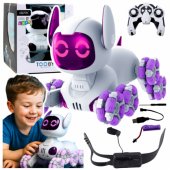 TOOBY Robot Dog Remote Controlled RC 360° Lights Sounds White and Purp