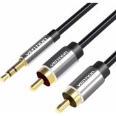 BCFBI 3,5 mm (kištukas) į 2x RCA (kištukas) 3 m juodas