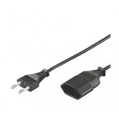 Power cable angled CEE 7/ 16 2m Black