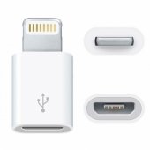 Adapteris USB Micro - Lightning baltas