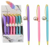 Automatinis metalinis tušinukas, mėlynas rašalas, 1,0 mm, mix