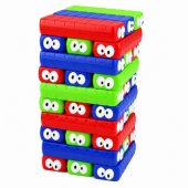 Skill Game Tower of Blocks with Eyelets Dice Colorful 30 pcs.