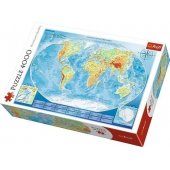 Trefl Puzzle 4000 el. Wielka mapa fizyczna świata 45007