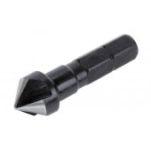 Wolfcraft 10mm HSS kūginis nuožulų formavimo ir sriegio valymo įrankis, 6 taškų griebtuvas (25830)