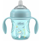 Mokomasis puodelis 200ml 6+ mėlynas