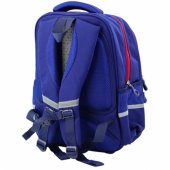 Mokyklinė kuprinė su krūtinės diržu, tamsiai mėlyna/ raudona, 20 l, 38 cm