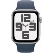 Watch SE 2 44mm sidabrinis aliuminis/ Storm Blue Sport Band - S/ M