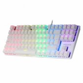 MK80 RGB baltas su rudais jungikliais