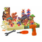 3D Construction Puzzle Blocks DIY Dinosaurs Disassembly Drill