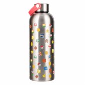 Super Mario Metal Water Bottle whit Carry Loop