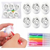 Easter Styrofoam Eggs For Painting Markers Markers Hen 6pcs