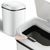 LJT02-WH Touchless trash can White