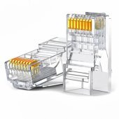 10x plug connector RJ45 8P8C Cat 6 Transparent (50961)