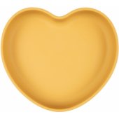 Silikoninė lėkštė su siurbtuku HEART 6m+ 80/ 309 geltona