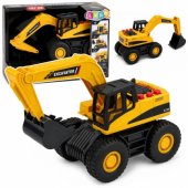 Construction Excavator Moving Bucket Lights Sounds Yellow 1:32