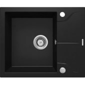 1-BOWL GRANITE SINK WITH DRAINER DEANTE BLACK NERO MAT ANDANTE