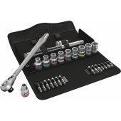 Wera 8100 SC 11 Zyklop Metal Ratchet Set - Shift lever, 1/ 2 drive, im