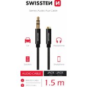 Audio Jack 3,5mm to Jack 3,5mm 1.5m Black