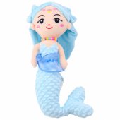 Plush Mermaid with Corals Cuddly Toy Blue 32cm