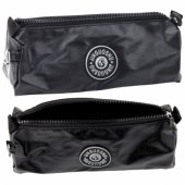 School Pencil Case Organizer Single Compartment Black 21.5cm
