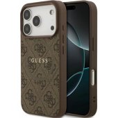 PU Leather 4G Colored Ring MagSafe Case iPhone 17 Pro Brown