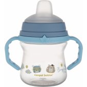 Puodelis su silikoniniu snapeliu FirstCup BONJOUR PARIS 6m+ 150ml 56/ 612 mėlynas