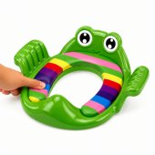 Toilet Seat Cover for Children Soft Seat with Handles Green