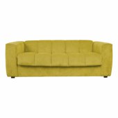 Sofa bed STELLA with spring mattress, yellow