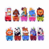 Educational Puzzle For Toddlers Alphabet Train With Animals 40 pcs.