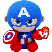 TY minkštas žaislas CAPTAIN AMERICA 15 cm