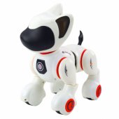 Interactive Robot Dog Remote Control Light Sound White Orange
