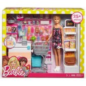 MATTEL Lalka Barbie Mattel - Zestaw supermarket (FRP01)