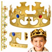 King®s Crown reguliuojama karaliaus ar karalienės kostiumui, auksinė, 17–20 cm