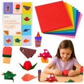 Colorful Origami užrašų knygelė vaikams, gyvūnai, sudėtingumo lygiai, 30 lapų