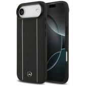 Leather Star Pattern Stripes MagSafe Case iPhone Air Black