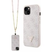 „Crossbody 4G Metal Logo iPhone 14 Pro Max“, rožinė