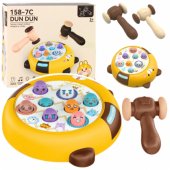 Whack-A-Mole Skill Game Two Hammers Kitten Yellow Brown