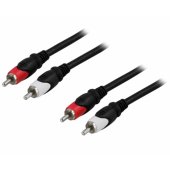 Garso kabelis 2xRCA 2m juodas
