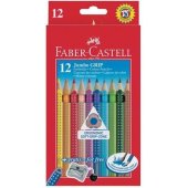Faber-Castell Jumbo Grip spalvoti pieštukai, 12 spalvų