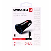 "Premium Car Micro USB 2.1A" Black