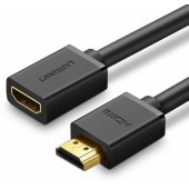 HDMI (female) - HDMI (male) cable adapter 4K 10,2Gbps 1m Black