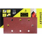 STA.SAND PAPER 93mm x 190mm MIX / 5pcs. 8 HOLES WITH VELCRO